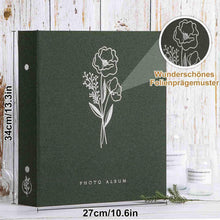 Fotoalbum 10x15 400 Leinen Einsteckalbum Grün 100 Seiten