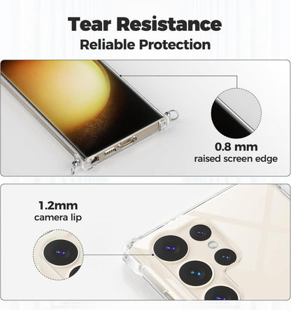 Handykette Handyhülle für Samsung Galaxy S23 Ultra Rosa