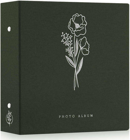 Fotoalbum 10x15cm 600 Fotos Leinen Einsteckalbum Grün