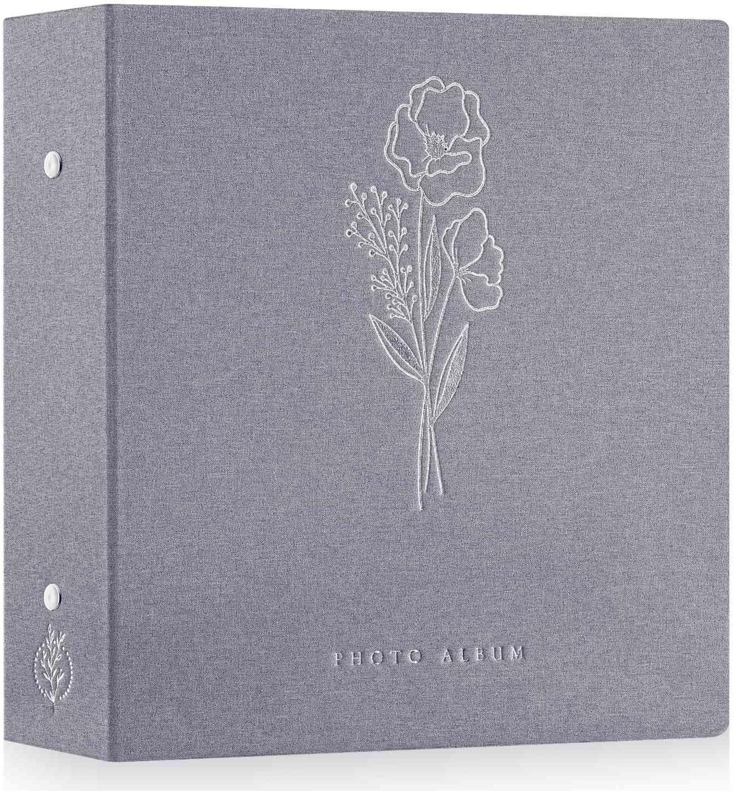 Fotobuch 1000 Fotos 10x15 Leinen Einsteckalbum Grau XXL