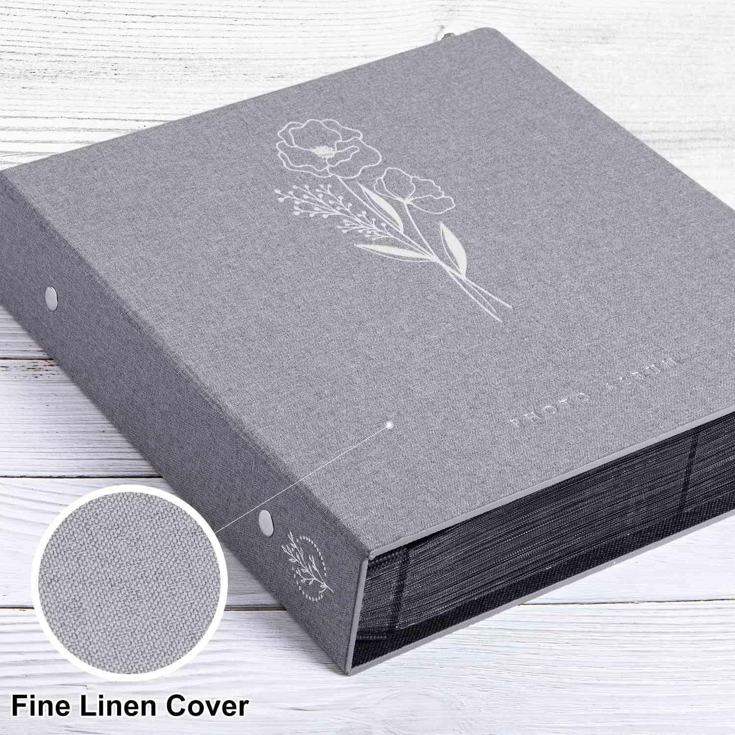 Fotobuch 1000 Fotos 10x15 Leinen Einsteckalbum Grau XXL