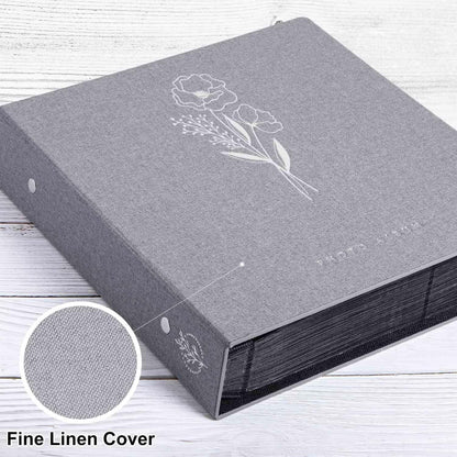 Fotobuch 1000 Fotos 10x15 Leinen Einsteckalbum Grau XXL