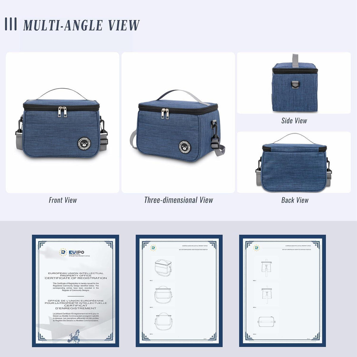 Kühltasche 6.4L – Lunchbox Tasche Blau, Faltbar & Isoliert