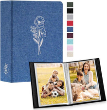 Fotoalbum Leinen Einsteckalbum 10x15 100 Taschen 2 Packungen Blau