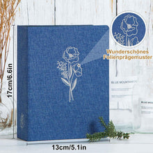 Fotobuch 10x15cm Leinen 100 Taschen 2er Packung Blau