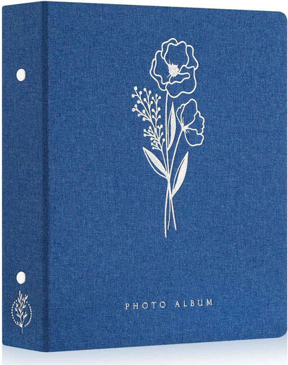 Fotoalbum 10x15 100 Taschen Leinen Hochformat Blau 2 Packungen