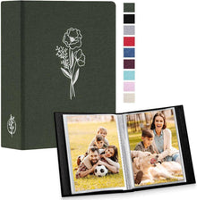 Fotoalbum 10x15 100 Taschen Leinen Einsteckalbum 2er Packung Grün