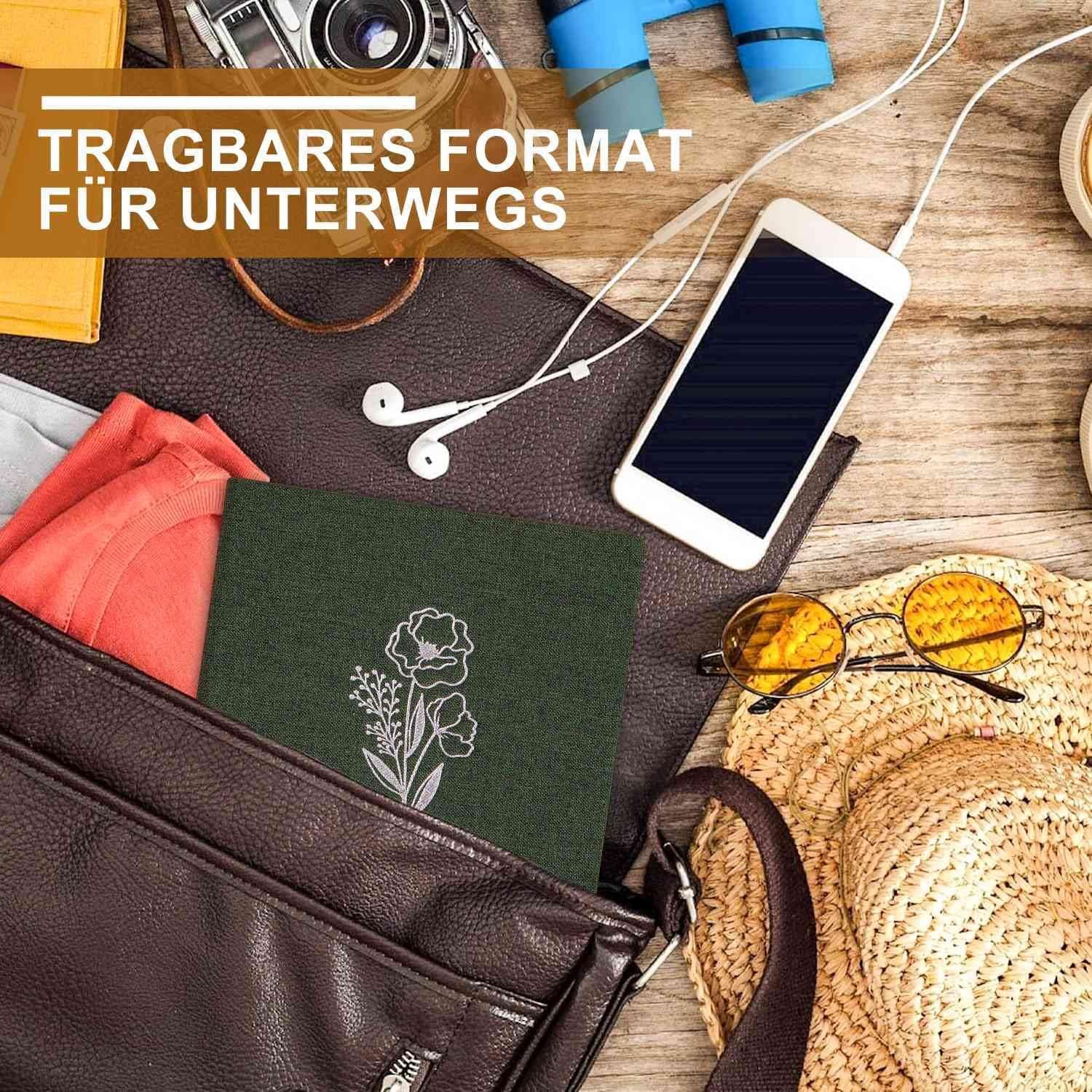 Fotoalbum 10x15 Leinen Einsteckalbum 100 Taschen Grün 2 Packungen