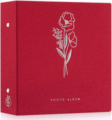 Großes Leinen Einsteckalbum für 10x15 Fotos, 600 Bilder Rot