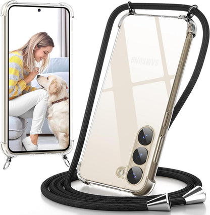 Handykette Handyhülle mit Band für Samsung Galaxy S23 5G Schwarz