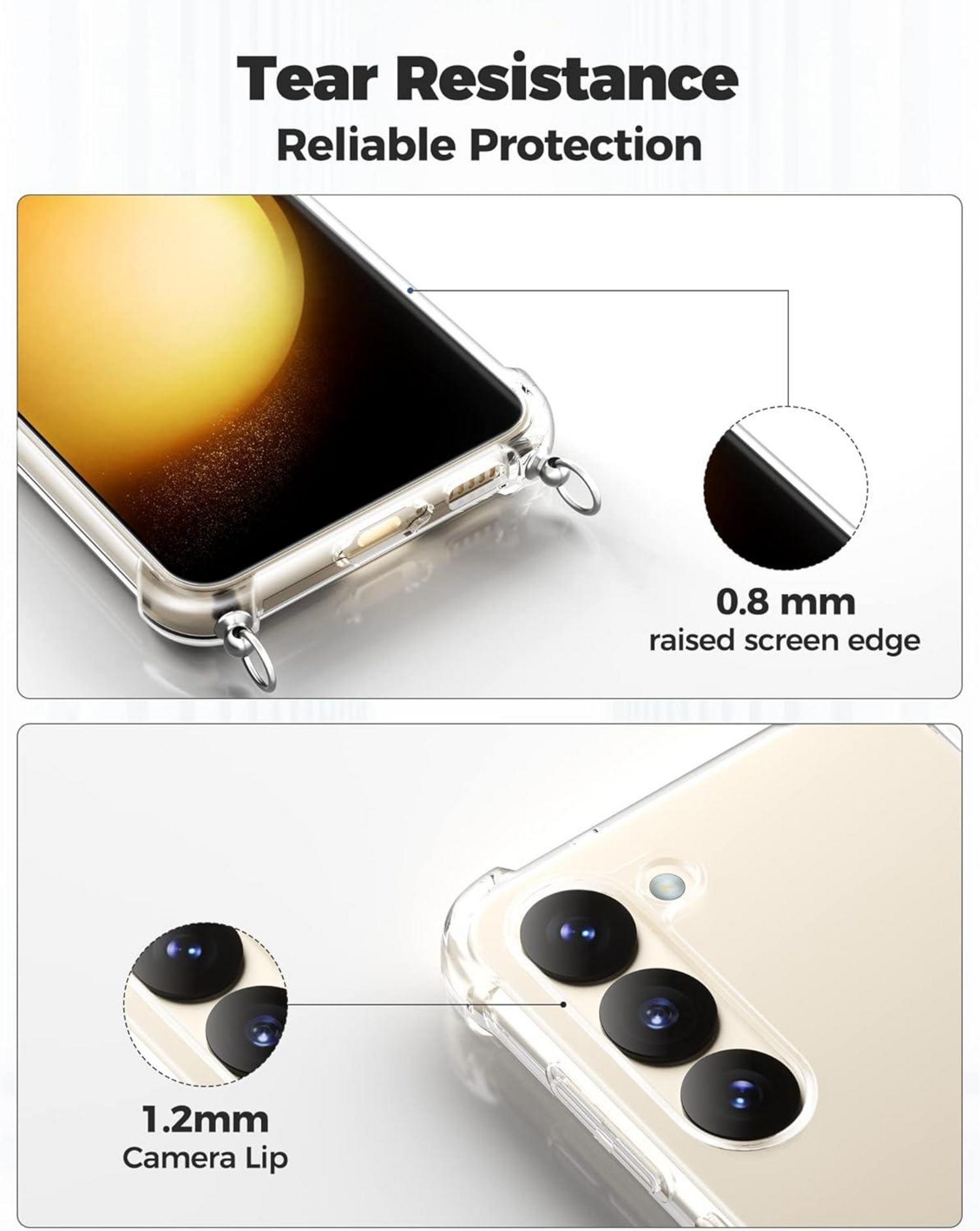 Handykette Handyhülle mit Band für Samsung Galaxy S23 5G Schwarz