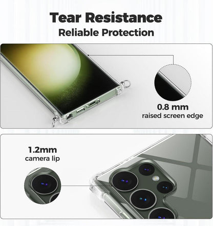 Samsung Galaxy S23 Ultra Handykette Handyhülle Schwarz