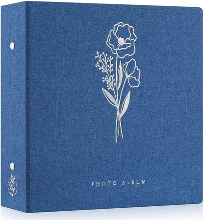 Großes Leinen Einsteckalbum für 600 10x15 Fotos Blau