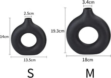 Moderne Handmade Keramik Vasen Set Schwarz, Wohnkultur Büro