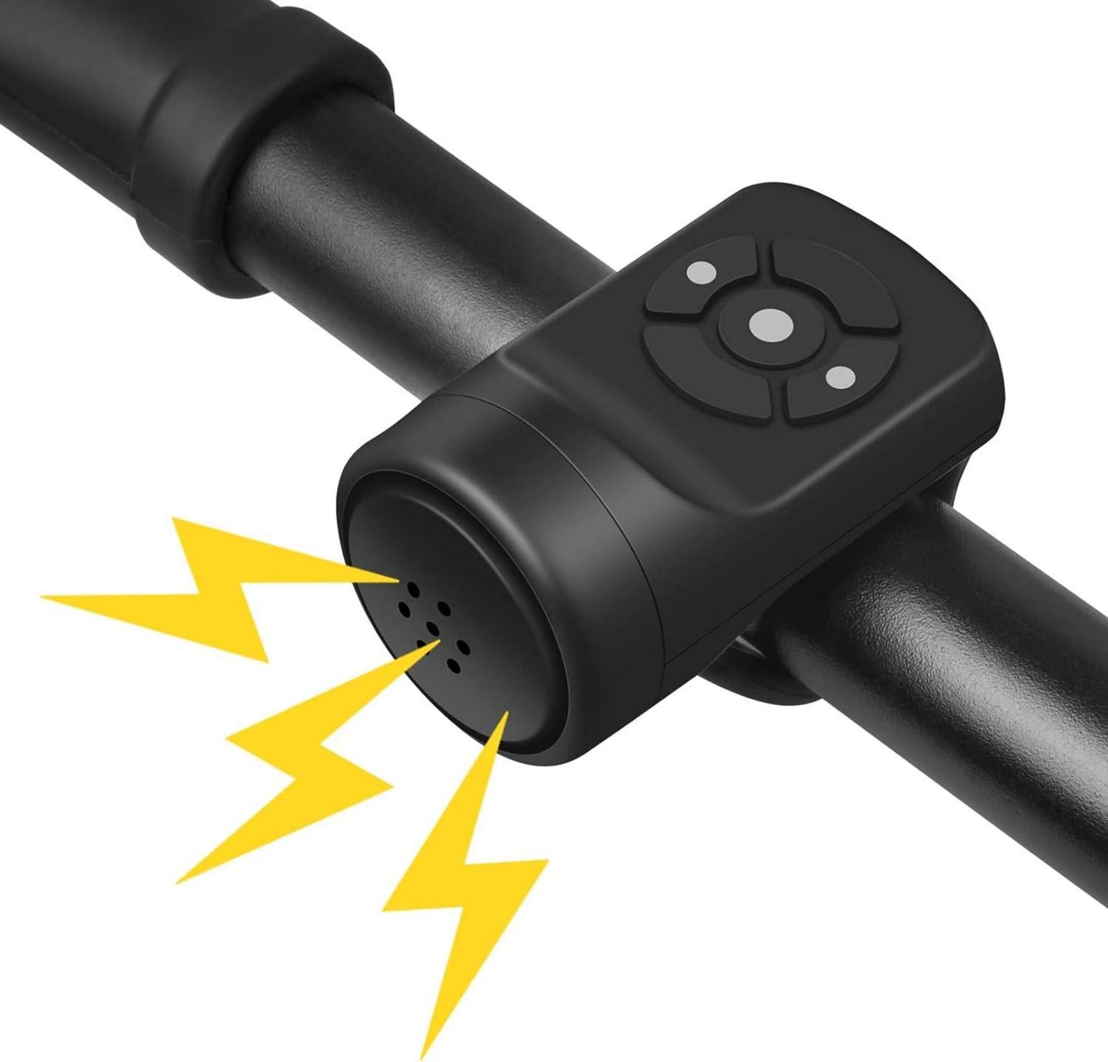 Elektrische Fahrradklingel 120 dB wasserdicht USB aufladbar Scwarz