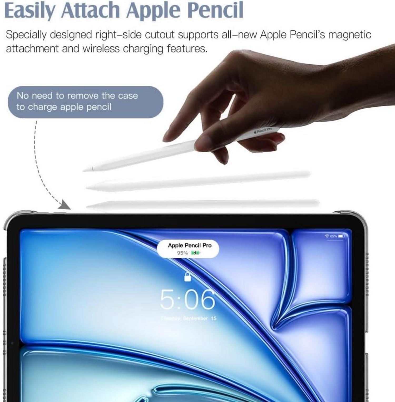 iPad Air 11 Zoll Hülle 2024 Generation Transparent Rückseite