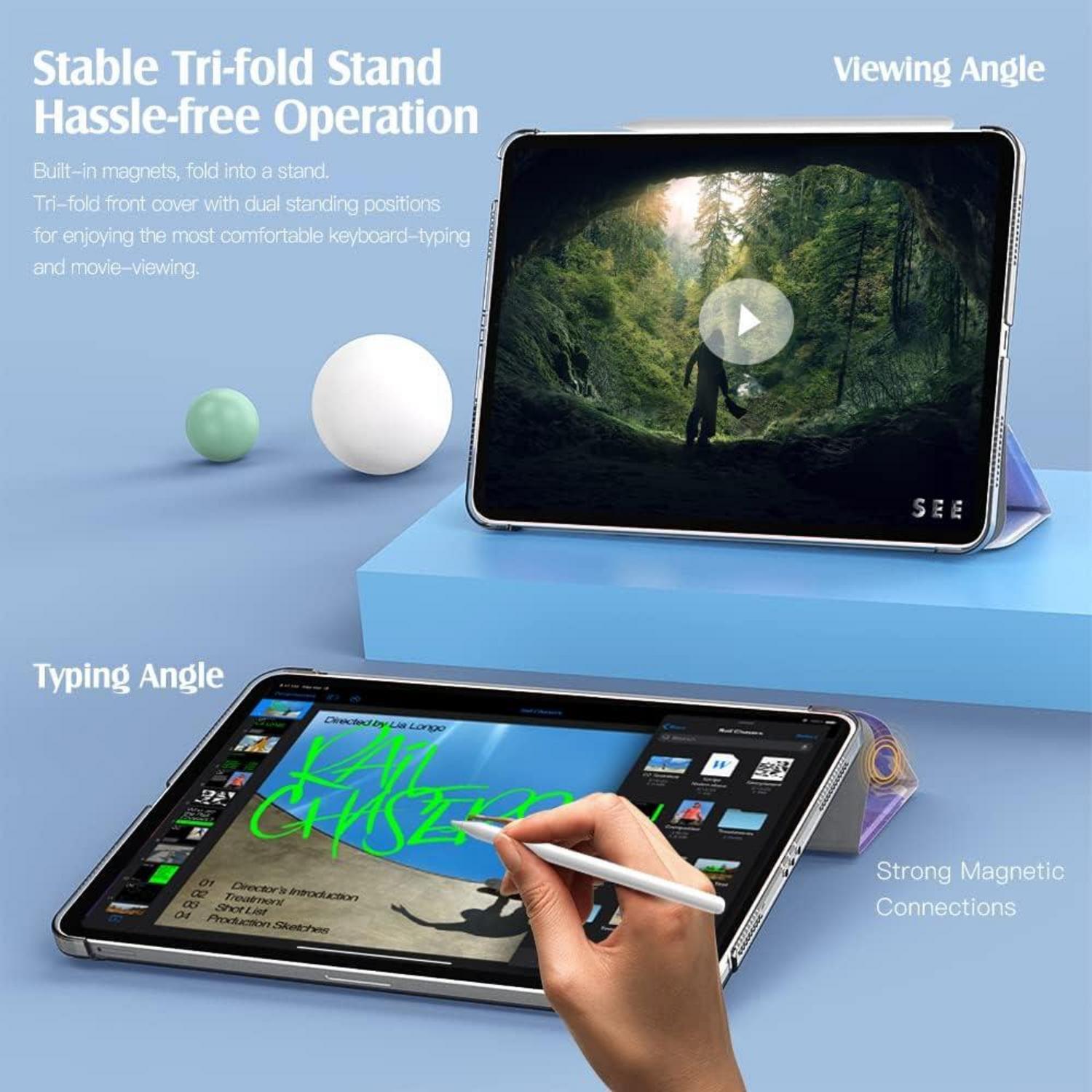 iPad Air 11 Zoll Hülle 2024, Schlank Transparent Auto Schlaf/Aufwach