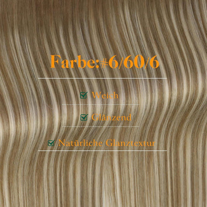 Echthaar Tape Extensions Balayage Blond Ombre Platinblond 60cm