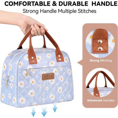Lunchtasche isoliert für Damen & Herren – Blaue Gänseblümchen