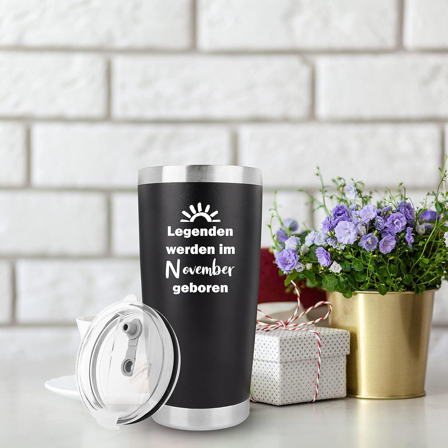 Geburtstagsgeschenk Männer Reisebecher 20oz November Legenden