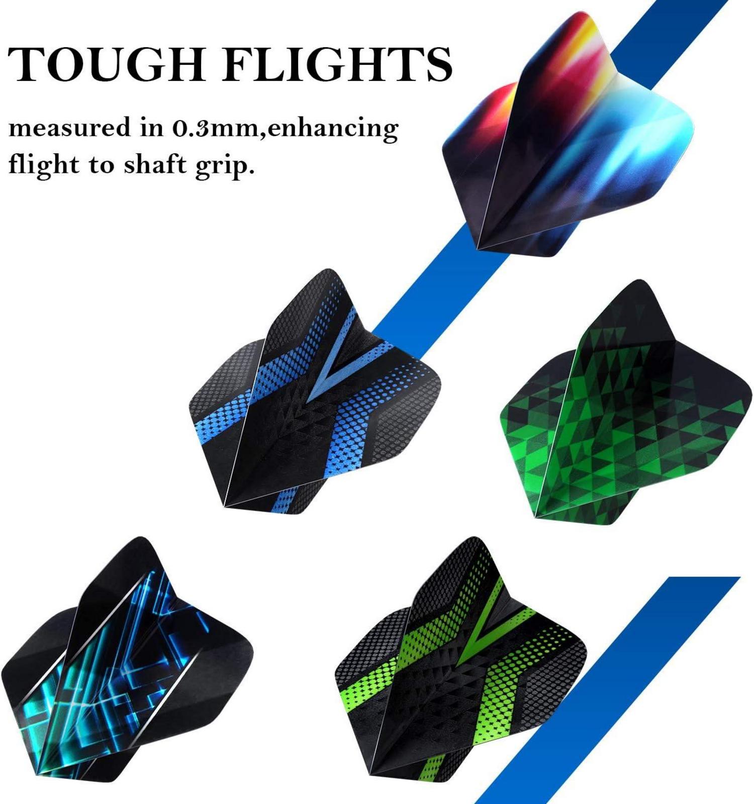 Dartpfeile Set 20g 22g Profi Steeldarts Aluminium Schaft 9 Flights O-Rings