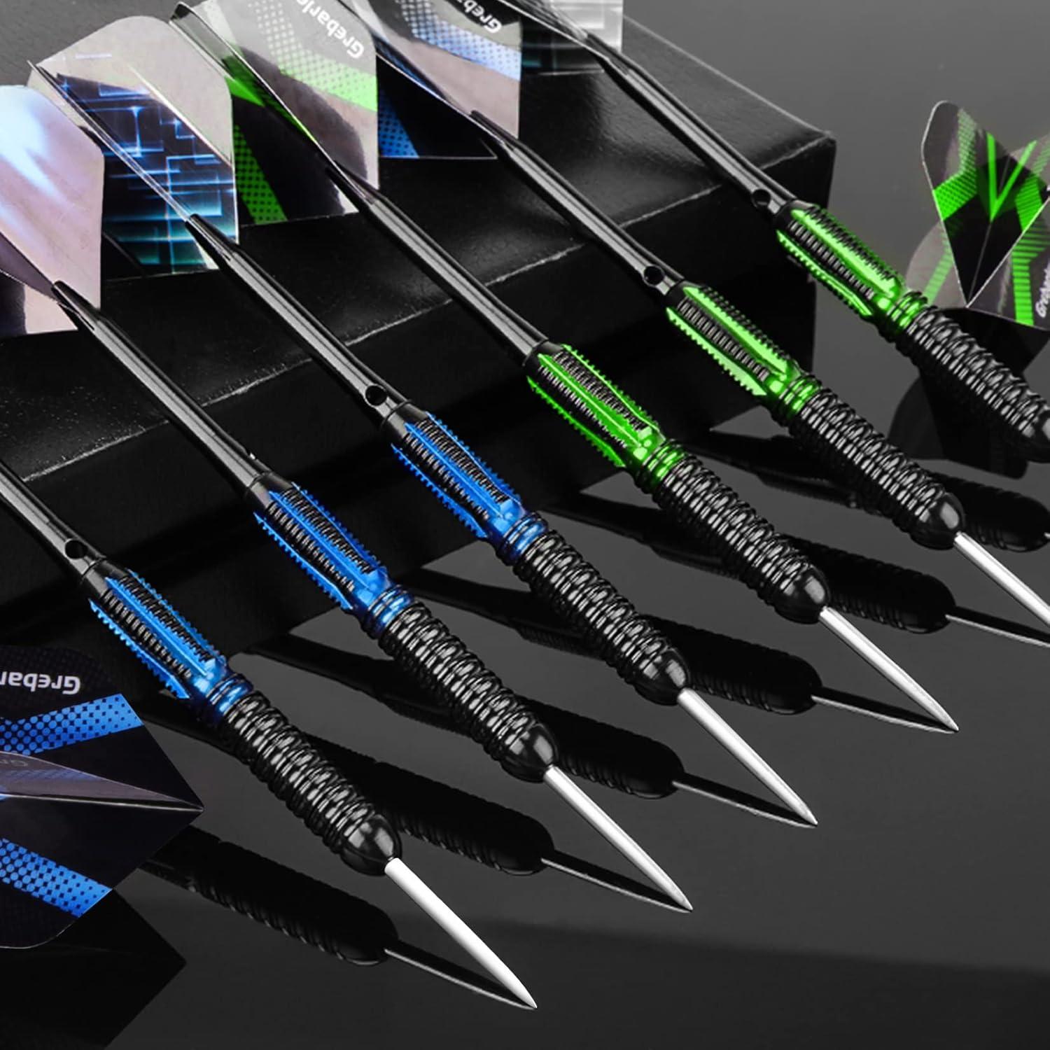 Dartpfeile Set 20g 22g Profi Steeldarts Aluminium Schaft 9 Flights O-Rings