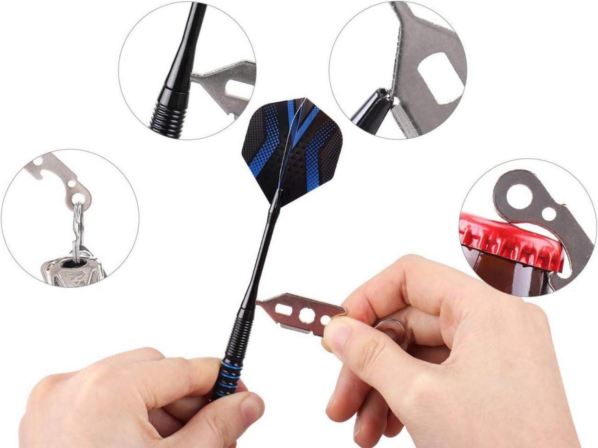 Dartpfeile Profi Steeldarts 12 Stück 20/22g Aluminium Schaft Flights O-Rings Etui