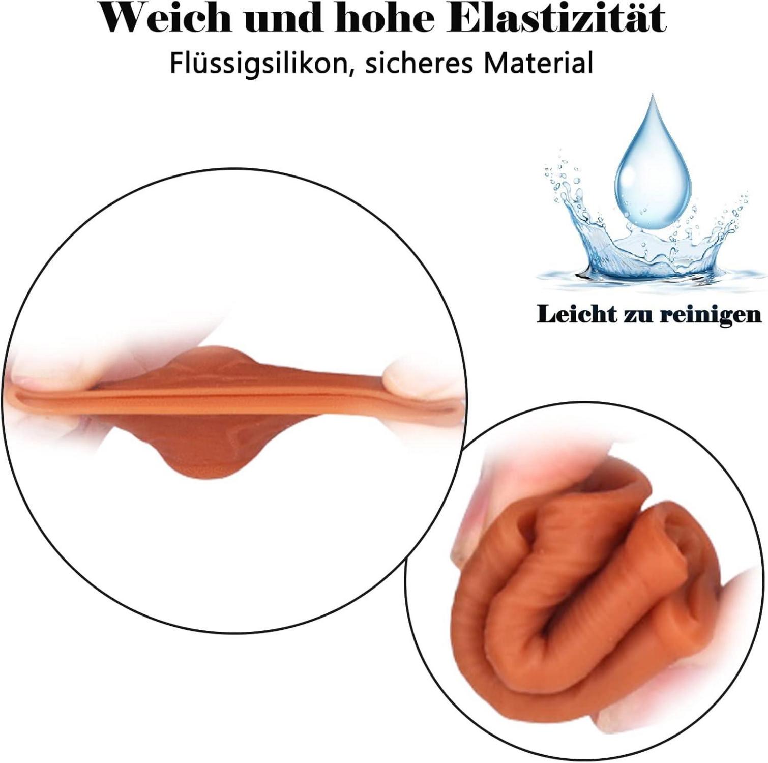 BDSMAGE 3-in-1 Penishülle Eichelring Sexspielzeug Männer