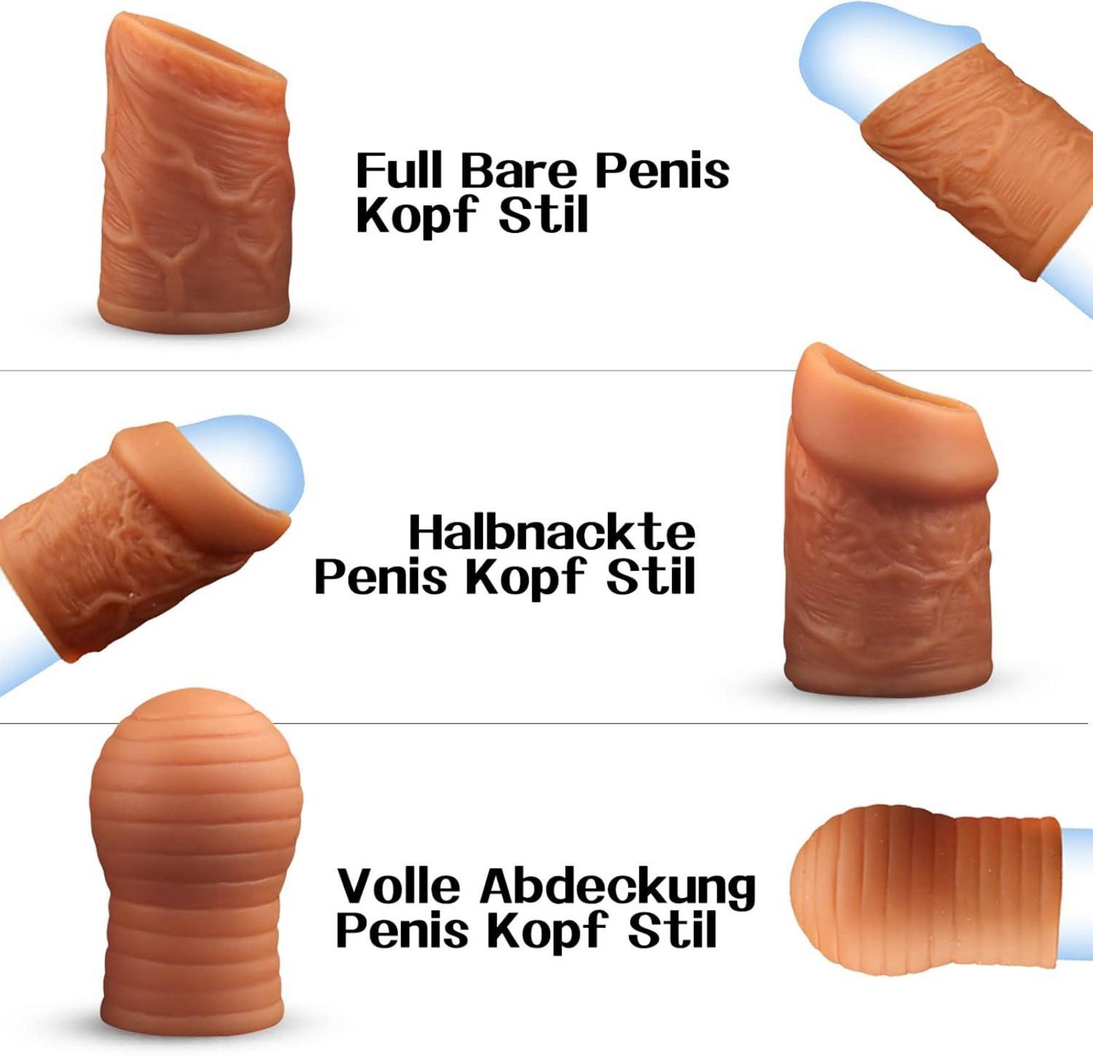BDSMAGE 3-in-1 Realistische Penishülle Erektionssteigerung_delayed Ejakulation