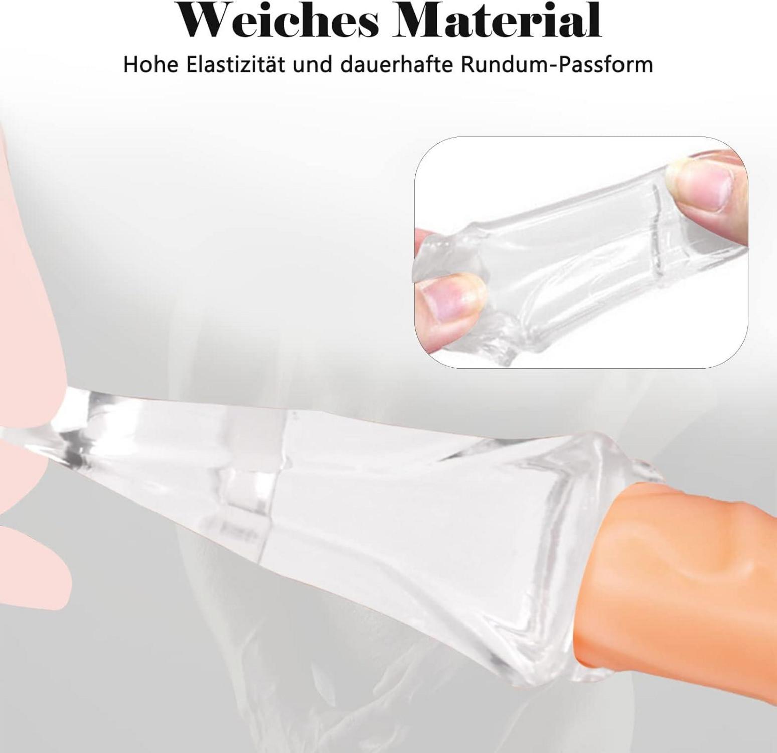 Penishülle Eichelring Vorhaut Cockring Silikon 2 Stück Transparent