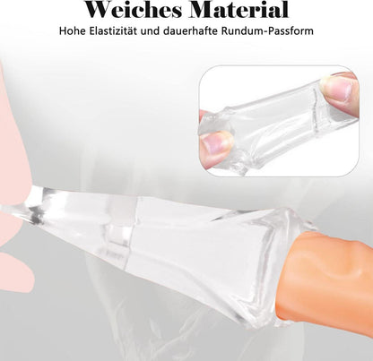 Penishülle Eichelring Vorhaut Cockring Silikon 2 Stück Transparent