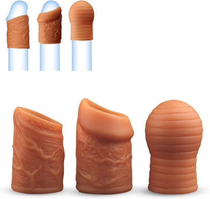 Dehnbare Silikon Penisringe Set für Männer - 3 Stücke Cockringe