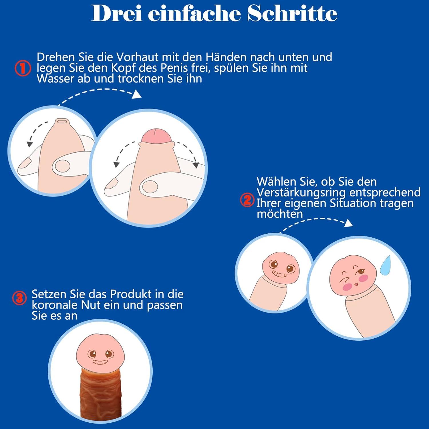 Dehnbarer Silikon Penisring Set Cockringe Ejakulation Verzögerung