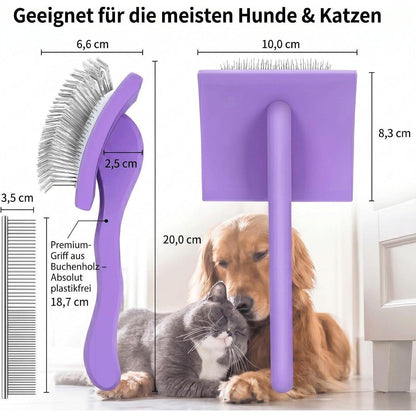 Slicker Bürste für Hunde & Katzen – Langhaar & Unterwolle