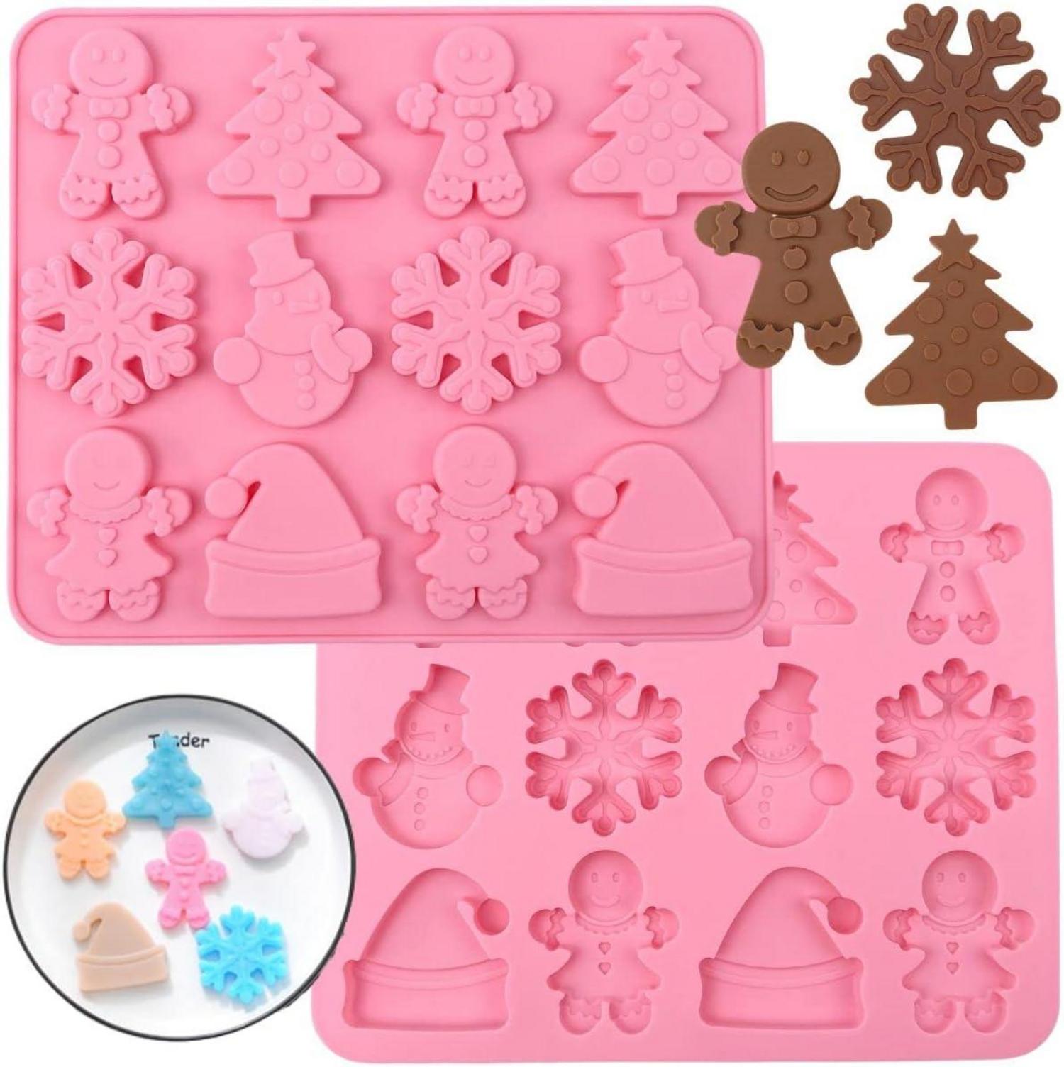 Silikon-Weihnachts-Schokoladenformen Lebkuchenmann Weihnachtsbaum