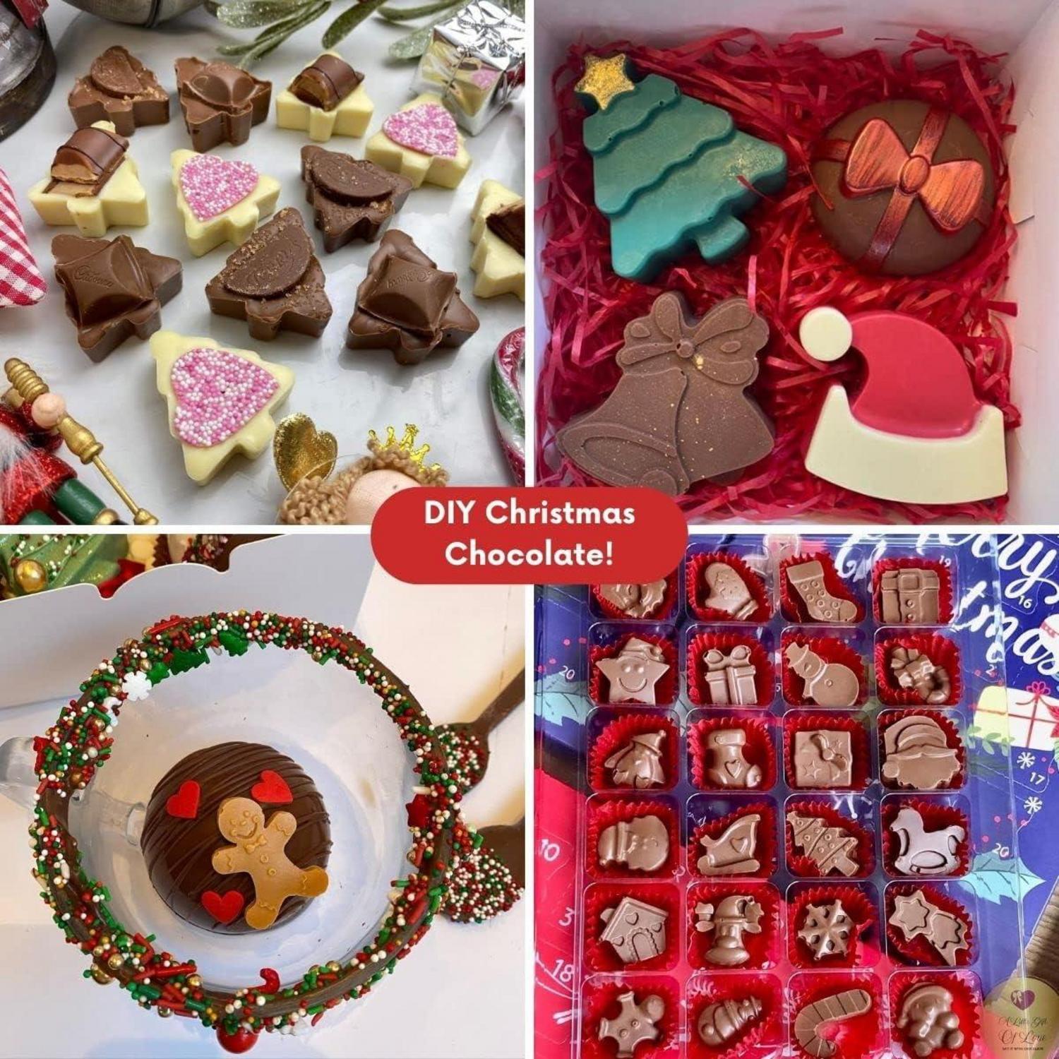 Weihnachts-Schokoladenformen 5 Motive 3D Süßigkeiten Backen Urlaub