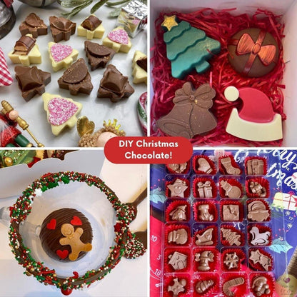 Weihnachts-Schokoladenformen 5 Motive 3D Süßigkeiten Backen Urlaub