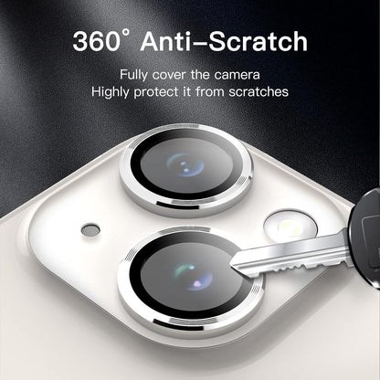 Kameraschutz iPhone 14 6,1 14 Plus 6,7 Zoll 9H Panzerglas Metallring