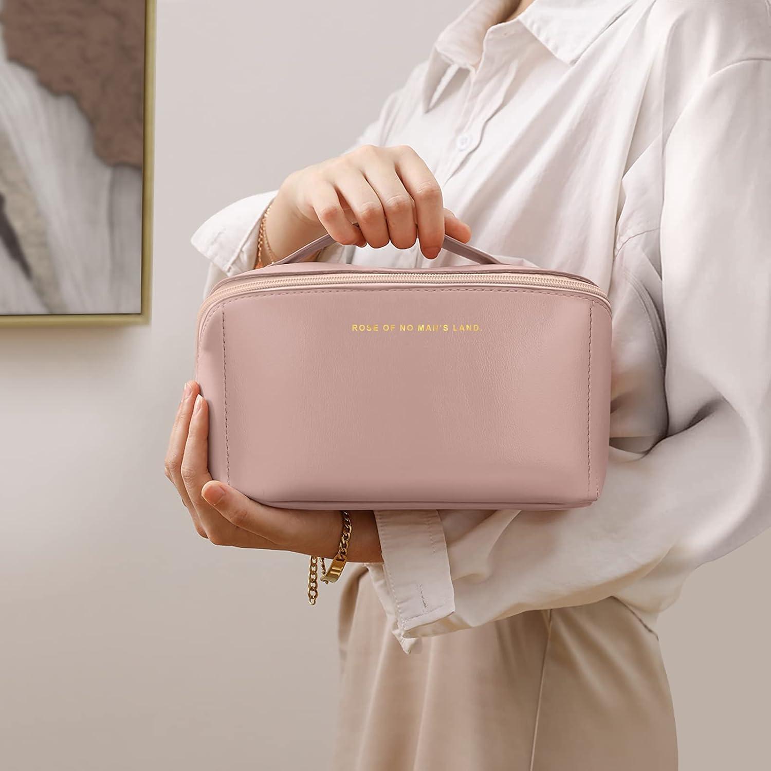 Kosmetiktasche PU Leder Reise Make-up Tasche Große Kapazität