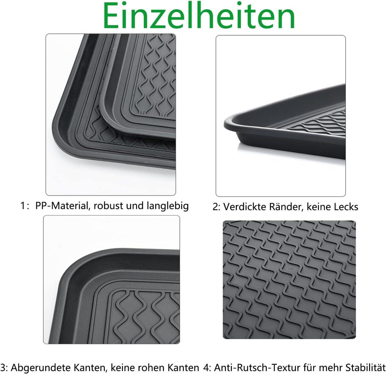 suntonmoto Schuhabtropfschale 2er-Set 60x40x3 cm für Herbst/Winter
