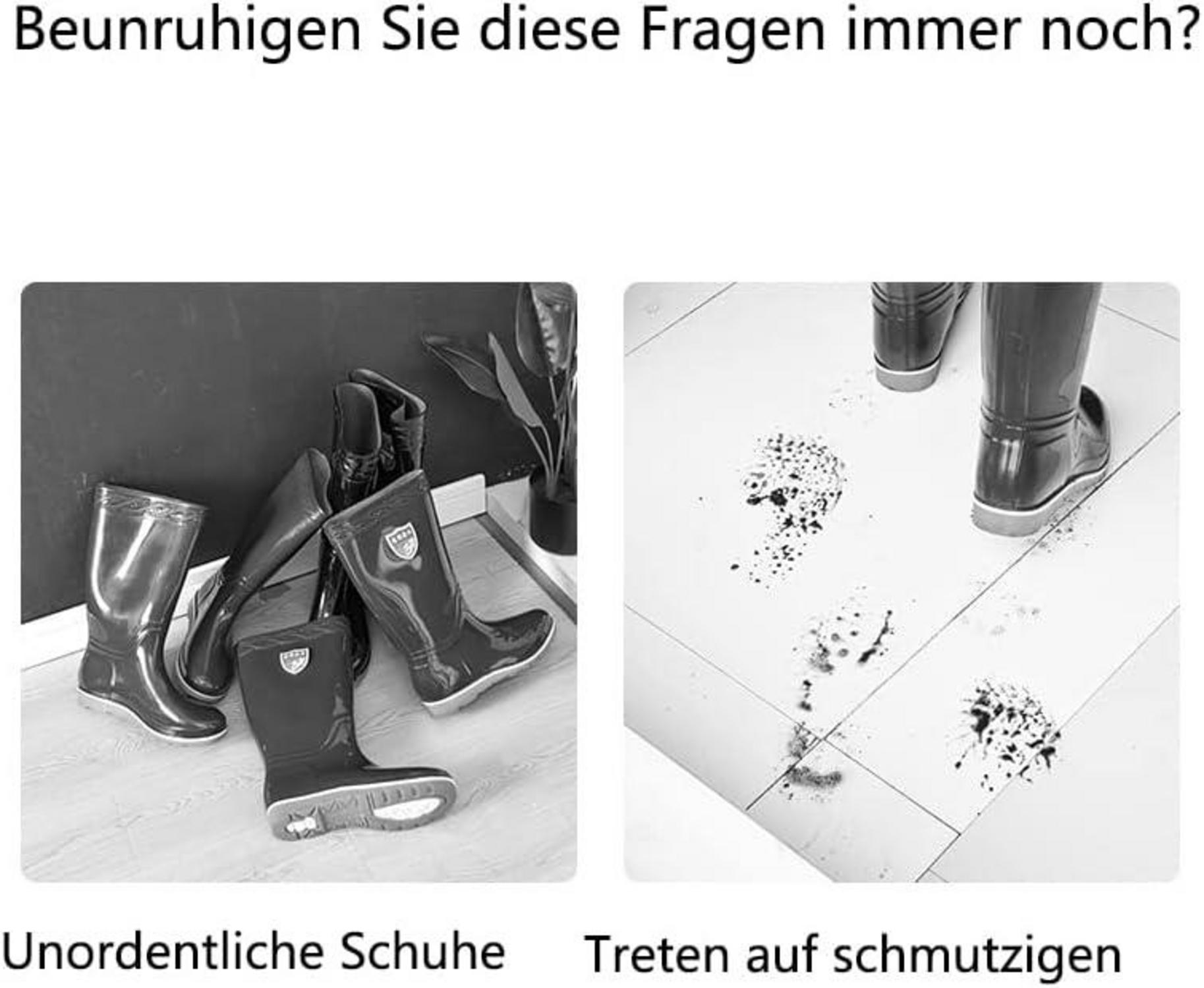 Schuhablage 2er-Set 60x40x3cm Abtropfschale groß Schwarz für
