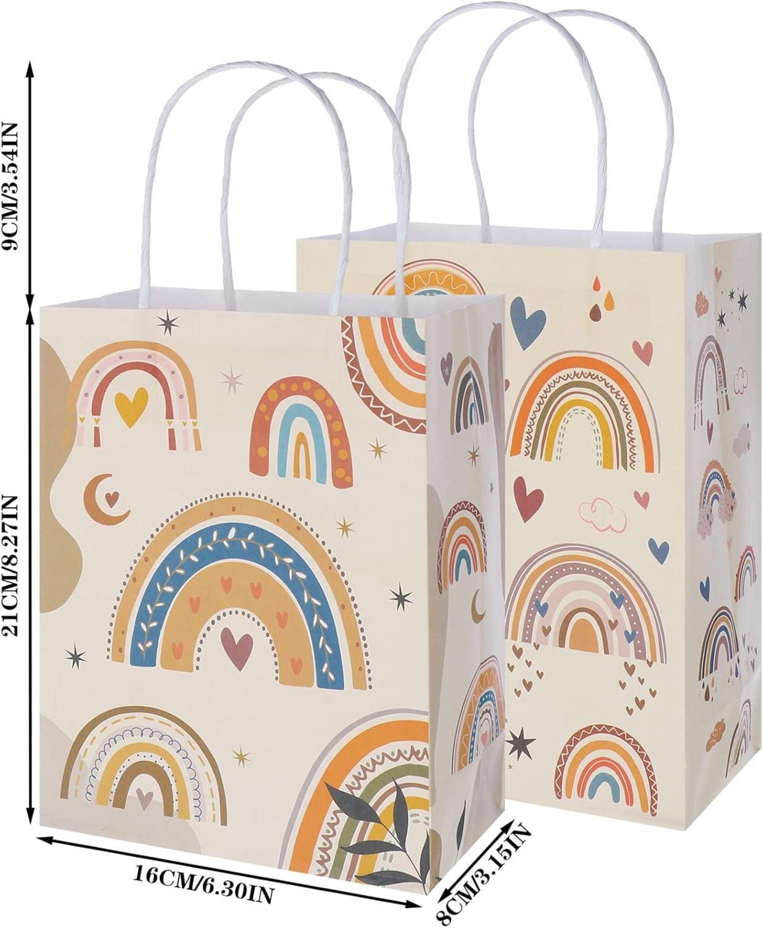 12er Set Boho Partytüten für Hochzeit & Babyparty
