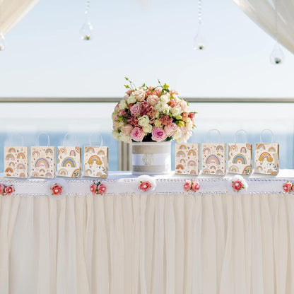 12 Stück Boho Geschenktüten mit Griffen für Kindergeburtstag und Babyparty