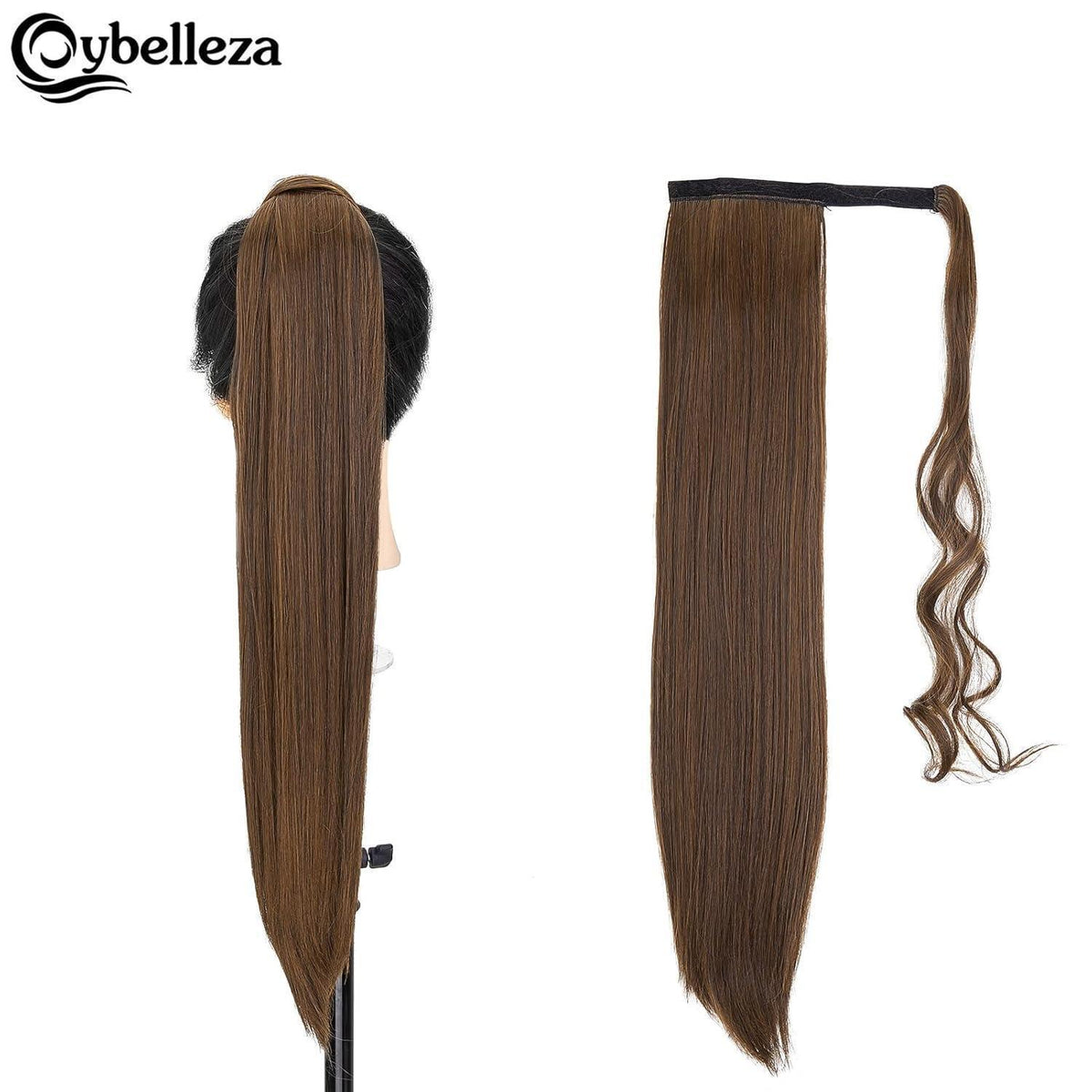 Pferdeschwanz Extension 60cm Dunkelbraun & Hellbraun