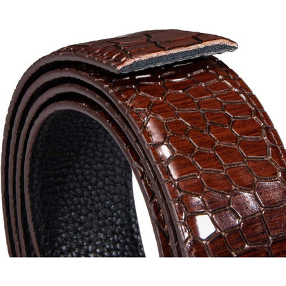 Herren Ledergürtel Schwarzer Ratschengürtel automatische