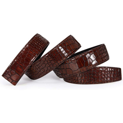 Herren Ledergürtel Schwarzer Ratschengürtel automatische