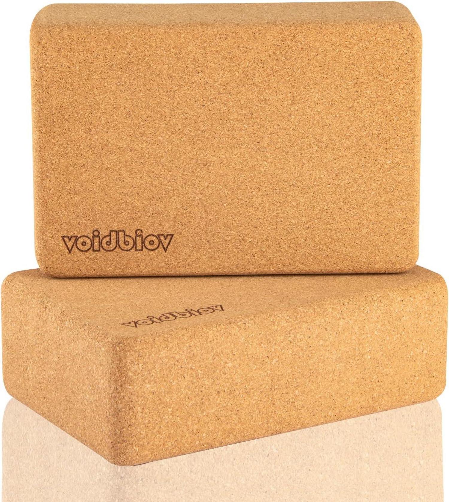 Yoga Block Set Kork 23x15,5x8cm professionell Pilates Übungen