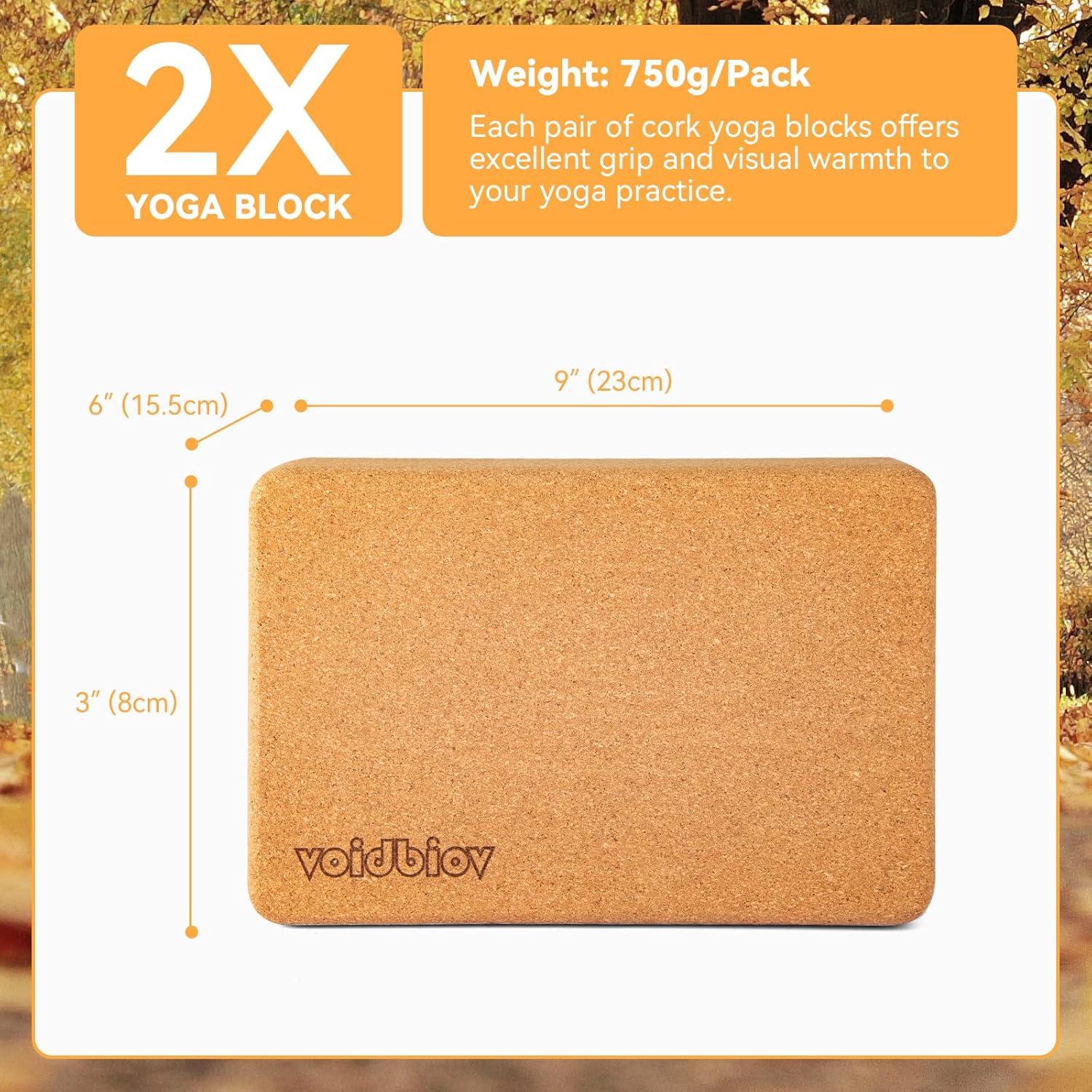 Kork Yoga Block Set 23 x 15,5 x 8 cm - Profi Blöcke für
