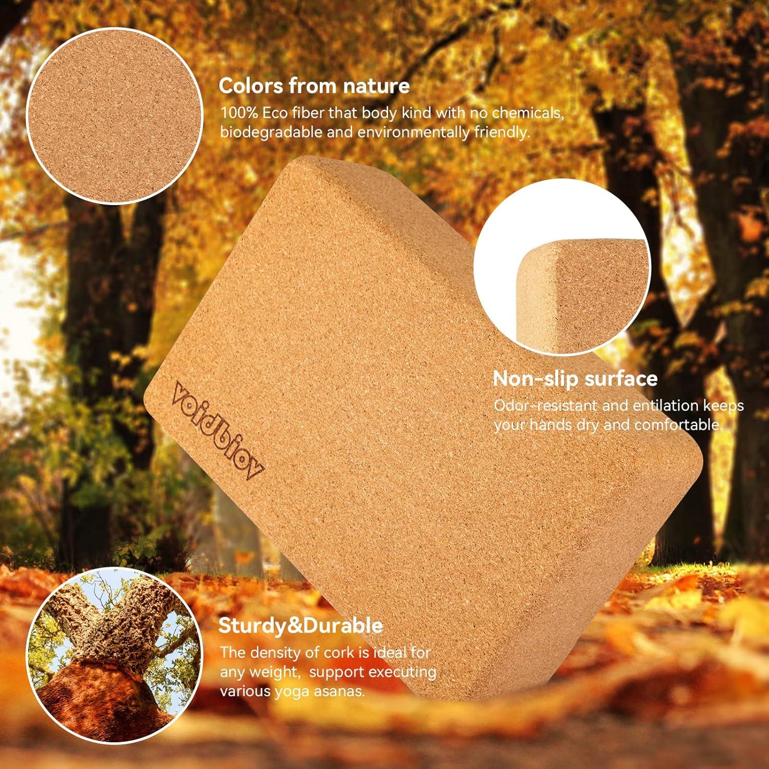 Yoga Block Set Kork 23x15,5x8cm professionell Pilates Übungen