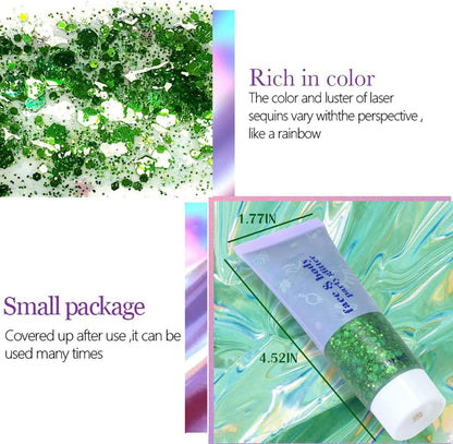 Glitter Gel Body Face Sequins Shimmer Liquid Eyeshadow Chunky Glitter